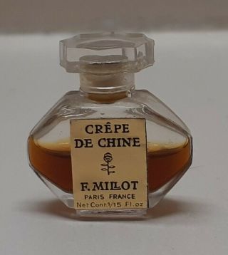 Vintage Rare Crepe De Chine By F.  Millot Perfume Travel Size Made In France 40