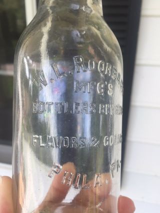 Rare Antique W.  L.  ROORBACH Mfg Bottlers Beverage Flavors & Colors Phila,  PA 3