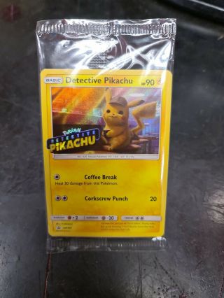 Detective Pikachu Movie Promo Sm190 - Holo Pokemon Card - - Rare