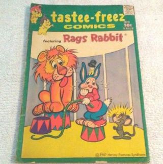 Rare Old Comic Book Tastee - Freez Featuring Rags Rabbit 2 1957 10 Cent 3.  0