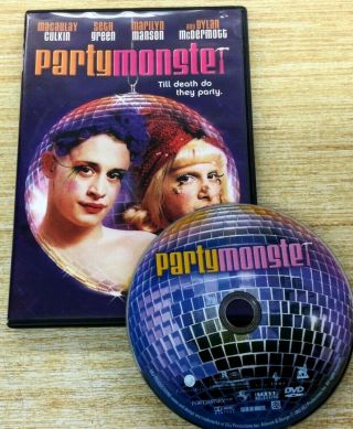 Party Monster Dvd Macaulay Culkin,  Marilyn Manson.  Disco Ball Rare Perfect