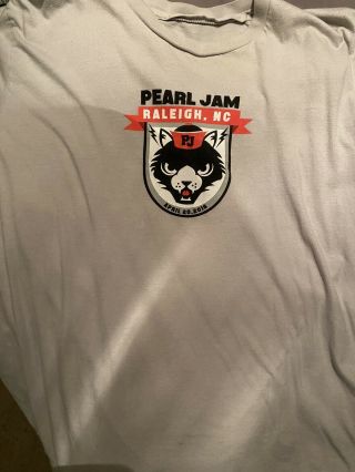 Pearl Jam Raleigh 2016 T Shirt Cancelled Show Very Rare M - L