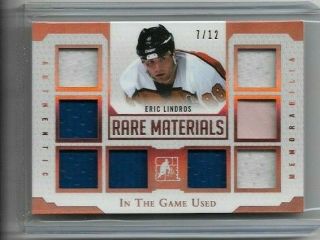 Eric Lindros 2017 In The Game Hockey Rare Materials 8 Patches 7/12 (b)