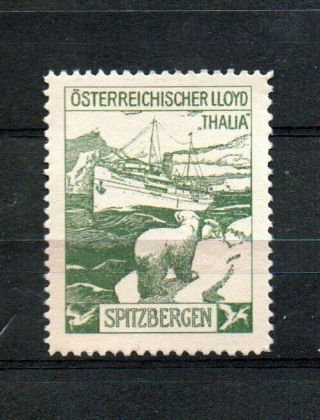 018.  Norway Local 1917 Spitsbergen Ss Thalia Mnh,  Very Rare