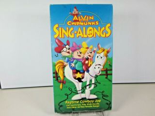Alvin And The Chipmunks Sing Alongs Ragtime Cowboy Joe Vhs Rare Cartoon