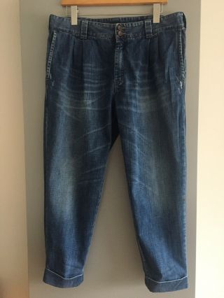 Dolce Gabbana Mens Vintage Cropped Jeans 34”waist 25” Inside Leg Very Rare