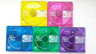 Maxell Colors Md 74 Minidiscs,  Made In Japan,  Very Rare