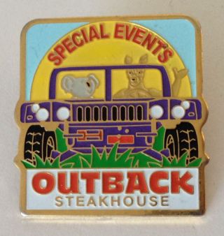 Special Events 4wd Jeep Koala Outback Steakhouse Pin Badge Rare (h1)