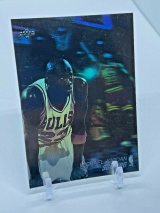 1991 - 92 Upper Deck Michael Jordan Hologram Insert Aw1 Rare Sp Bulls Hof