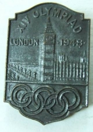 Rare,  Vintage Olympic Games Metal Lapel Badge From London Games Of 1948