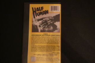 HALF HUMAN RARE VHS RENTAL (CUT BOX) RHINO VIDEO VHS 2