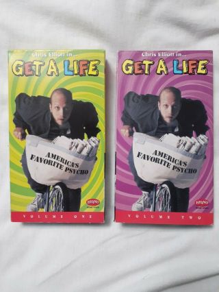 Get A Life Volume 1 & 2 Vhs 1990 Rare (oop) 90s Comedy Cult (htf) Chris Elliott