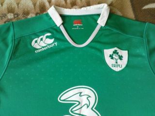 RARE RUGBY SHIRT - IRELAND HOME 2015 - 2016 SIZE M 2