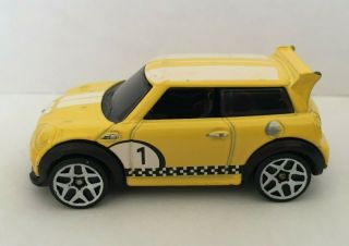 Collectible Rare 2011 Hot Wheels Mini Cooper S Challenge Yellow