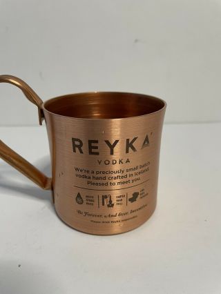 Reyka Vodka Copper Moscow Mule Cup Mug Very Collectible Rare