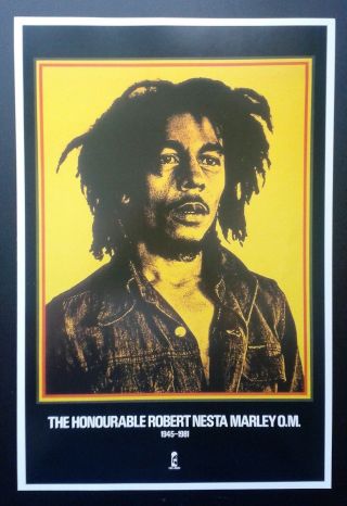 Bob Marley - 1991 Island Records Poster - Ska Rasta Reggae Dub Rare