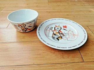 Rare Collectible Official London 2012 Olympics - Plate And Bowl