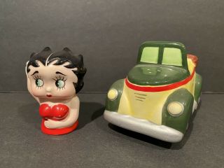 Vintage Betty Boop Car Salt And Pepper Set Gift Collectibles 1995 Shakers Rare