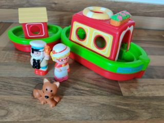 Elc Happyland Rare Happy Sailing Canal Boat And Figures