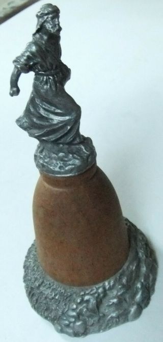 Rare,  Vintage Hand Made Pewter & Wood Scent Diffuser Ornament / Figure From Usa
