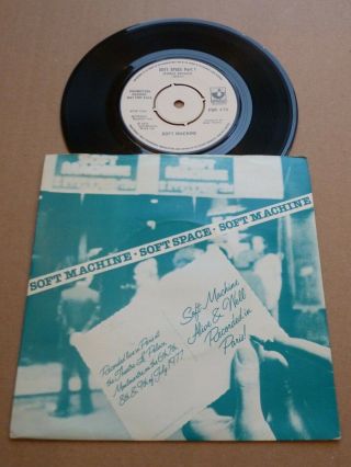 Soft Machine - Soft Space Part 1 & 2 Rare 1978 Harvest Promo With P/s Nm