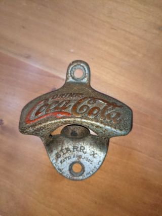 Rare Vintage Starr X Coca Cola Bottle Opener 1925 Wall Mount