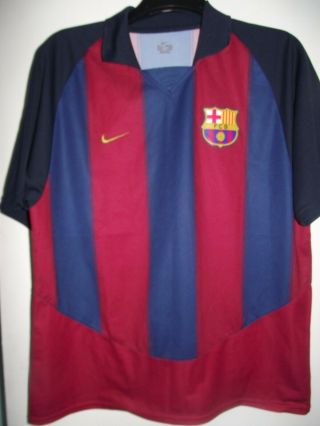 Rare Barcelona Nike Home Football Shirt Size Large Very Good Cond