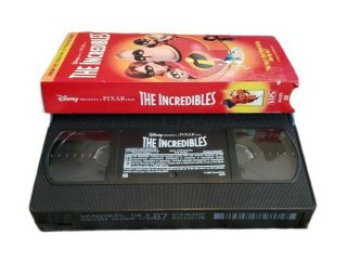The Incredibles Vintage VHS Disney Pixar Animated 2005 Rare HTF Family Movie 3