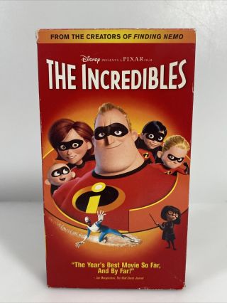 The Incredibles Rare Vhs Disney Pixar Home Video Oop Htf Animation