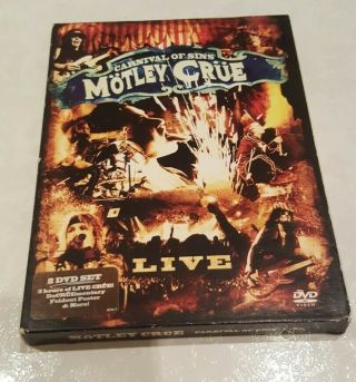 Motley Crue - Carnival Of Sins Live (dvd,  2005,  2 - Disc Set) Rare Oop Region 1 Us