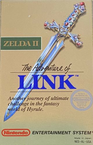 Rare Zelda Ii: The Adventure Of Link Gold (nintendo Entertainment System,  1988)