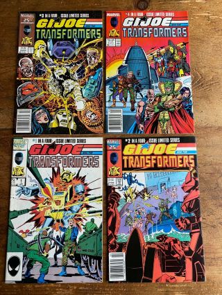 G.  I.  Joe And The Transformers 1 2 3 4 Marvel Four - Issue 1987 Rare.