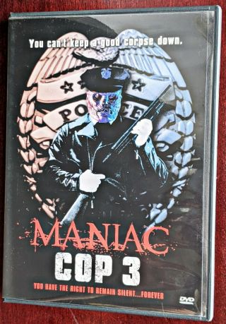 Maniac Cop 3: Badge Of Silence Dvd Rare/oop Horror