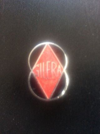 Rare Vintage Enamel Motorcycle Lapel Pin Badge Gilera Motorcycling 1970s