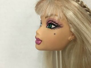 Barbie My Scene Delancey Doll ' s Head Highlighted Hair Bangs Rare 3