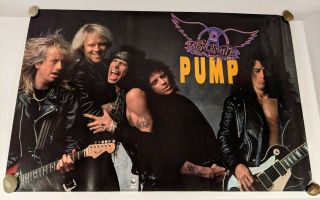Vtg Aerosmith Pump Rare Promo Rock Music Poster From 1989
