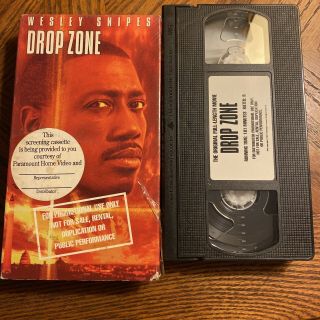Drop Zone Vhs Screener 1995 Demo Promo Rare Oop Htf Wesley Snipes 90s Action
