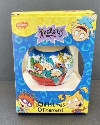 Vtg 1998 Viacom Rugrats Christmas Tree Ornament Ball Reptar Chuckie Etc Rare