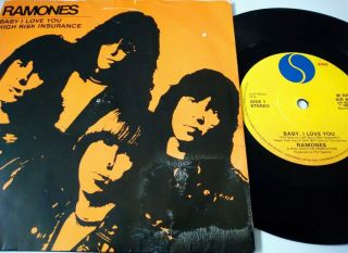 Ramones 7 " - Baby I Love You Rare & Orig 1980 Single Punk Rock Pistols Clash Vg
