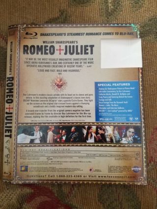 Romeo and Juliet Slipcover Only Rare OOP 2