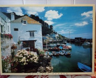 Jr 500 Piece Jigsaw Puzzle Polperro Harbour Cornwall Complete Vintage Very Rare