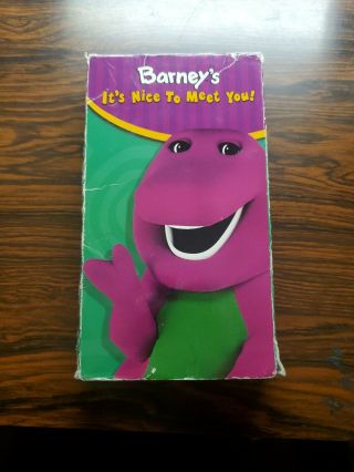 Barney It’s To Meet You Vhs Tape Rare Barney And Friends