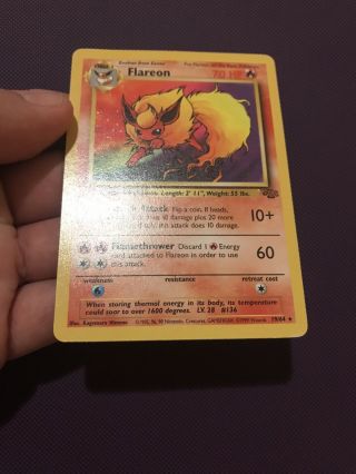 Pokemon Card: Flareon 19/64 Jungle 1999 - Non - Holo Rare - Lp - Mp