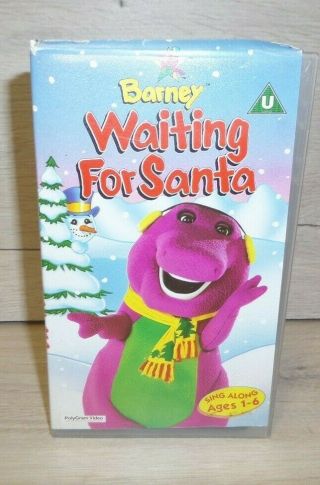 Barney Waiting For Santa Vhs Video Tape Lyons Group 98041 Rare