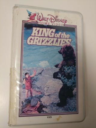 Disney Vhs King Of The Grizzlies 1969 White Clamshell Rare