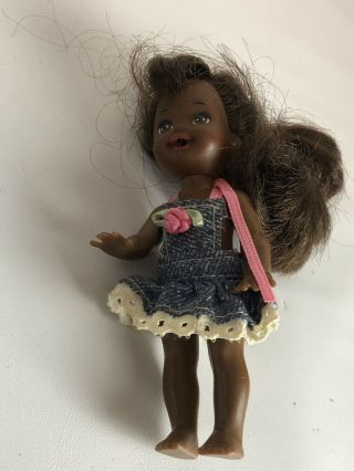Rare 1994 Kelly Friend Barbie African American Doll Mattel Moving Arm Dress