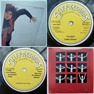 Lene Lovich Say When - Rare 1 - Sided Dj Promo Stiff Etched 7 " (1978) Ex/ex Cond
