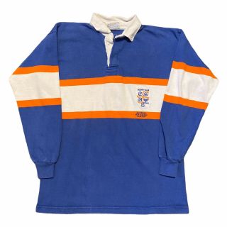 Vintage 1990 Zealand Vs Australia Rugby Long Sleeve Polo T Shirt Size L Rare