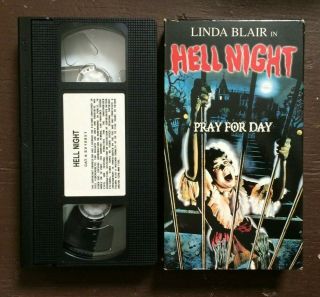 Hell Night Oop Vhs Tape Horror Rare Linda Blair Pray For Day Vincent Van Patten