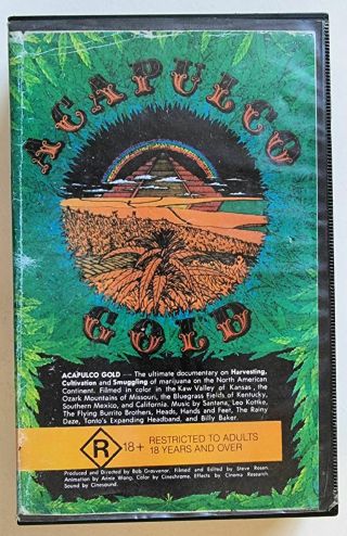 Acapulco Gold (1973 Stoner Hempsloitation Doco) Rare No - Name Aussie Vhs Release